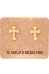 Dainty Cross Earrings