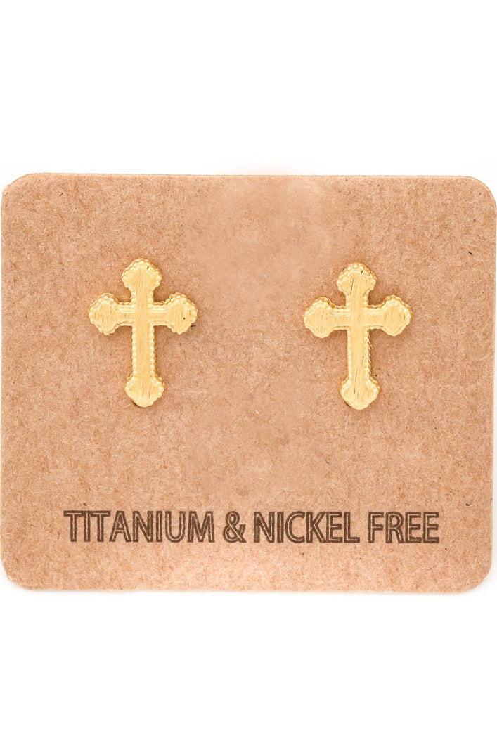 Dainty Cross Earrings