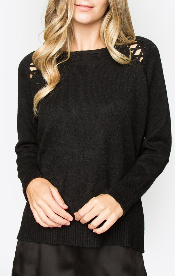 Andrea Lace up Sweater