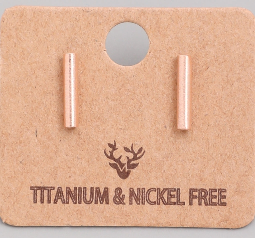 Dainty Cylinder Earrings