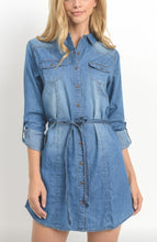 Load image into Gallery viewer, Jesse Denim Shirt Dress